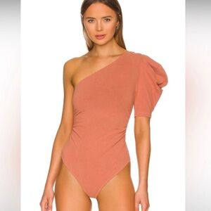 Free People Something bout you Puff Sleeve Bodysuit
